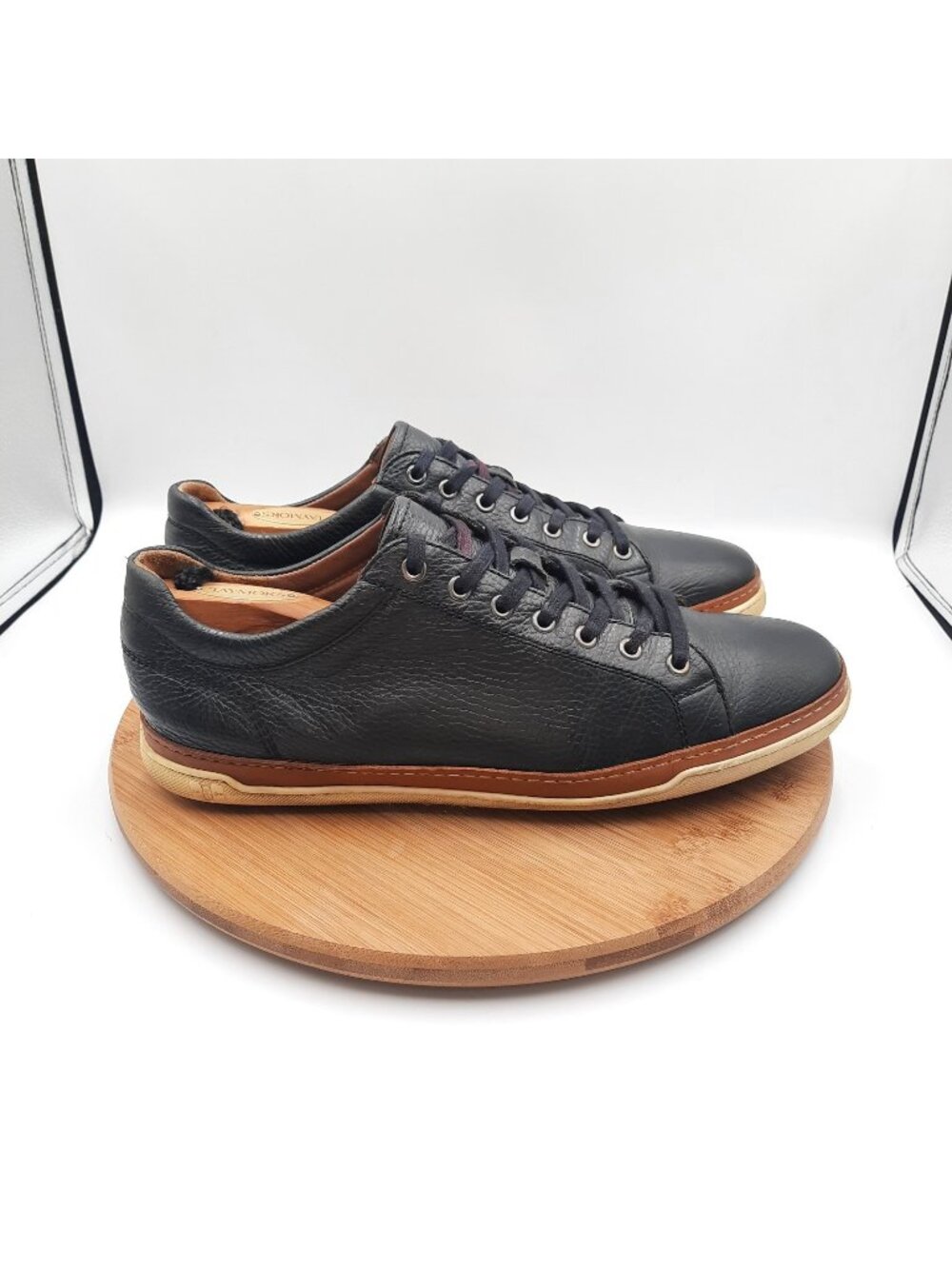 Allen Edmonds Port Washington Porter Mens 11 Shoes Black Leather Casual Sneakers